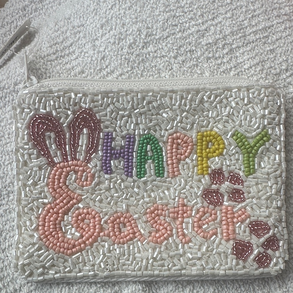 Colorful Beaded Easter pouch
